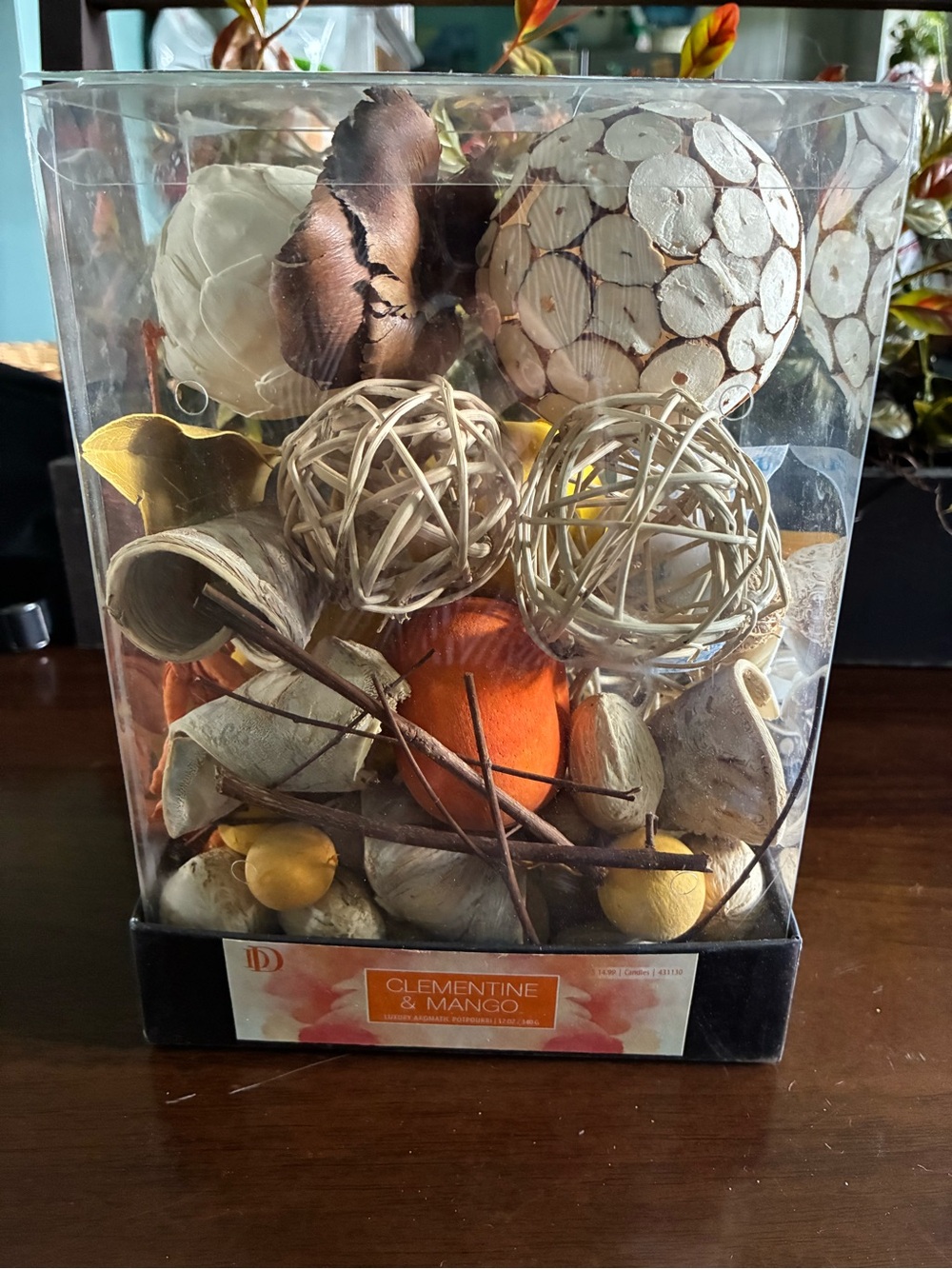 Clementine & Mango Scented Potpourri Decorative Bowl Filler - Orange, Cream, Tan